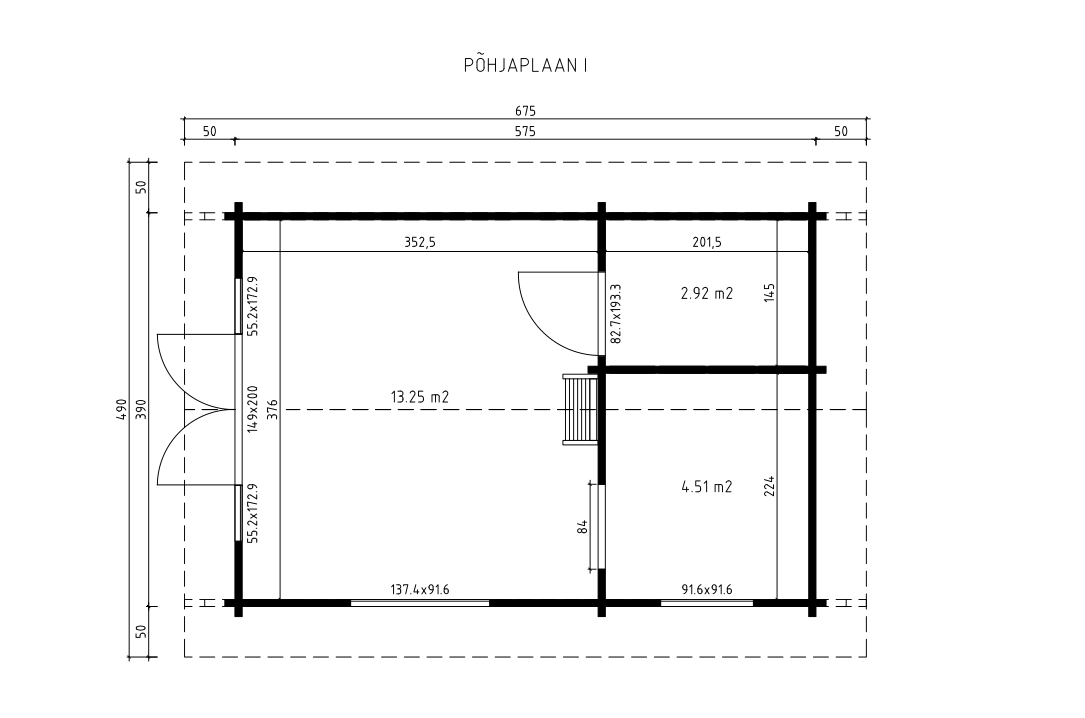 Aiamaja plaan | Plan of garden-house