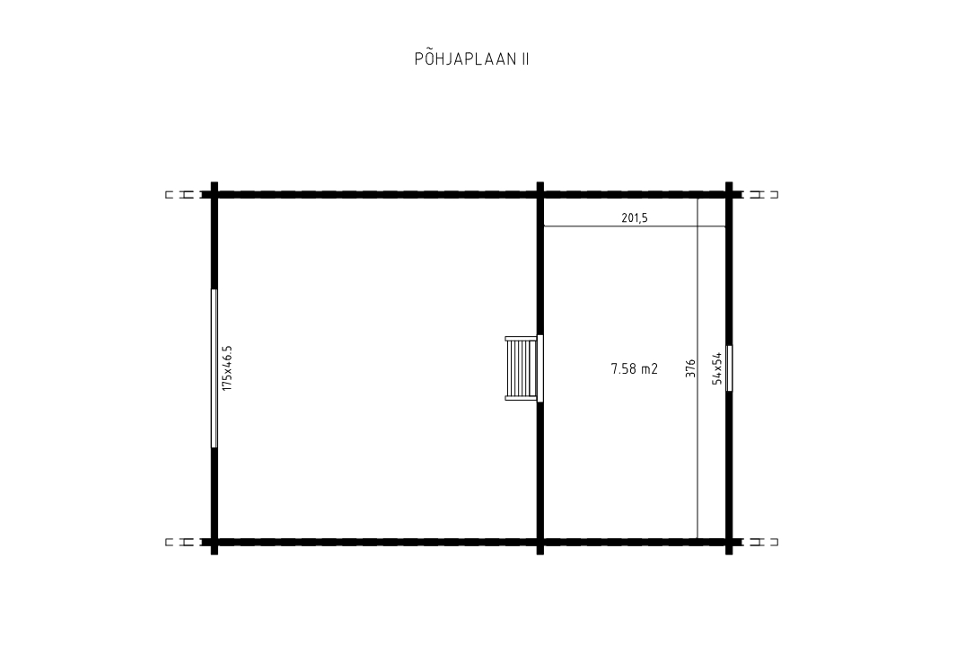 Aiamaja plaan | Plan of garden-house